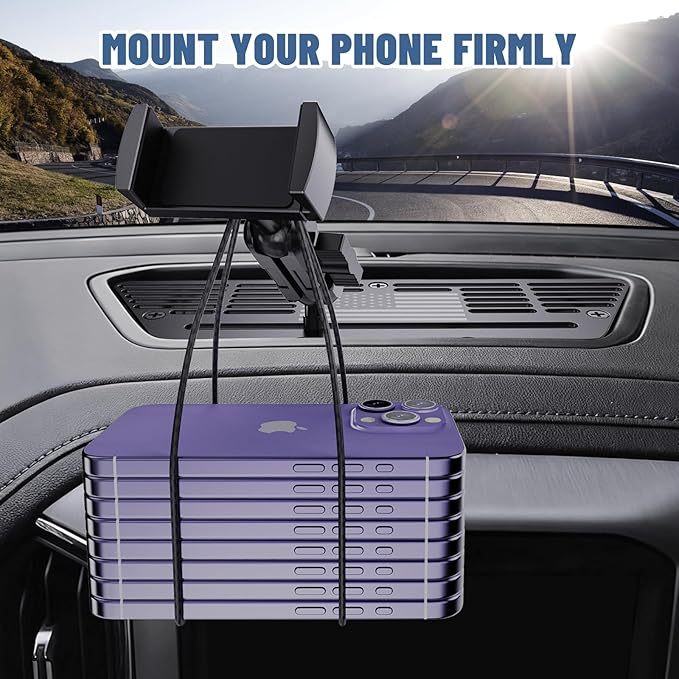 Surfcabin Dash Platform Phone Mount Compatible with 2019 2020 2021 2022 2023 2024 2025 Chevy Silverado & 2019-2021 GMC Sierra 1500 Accessories Metal Cell Phone Holder