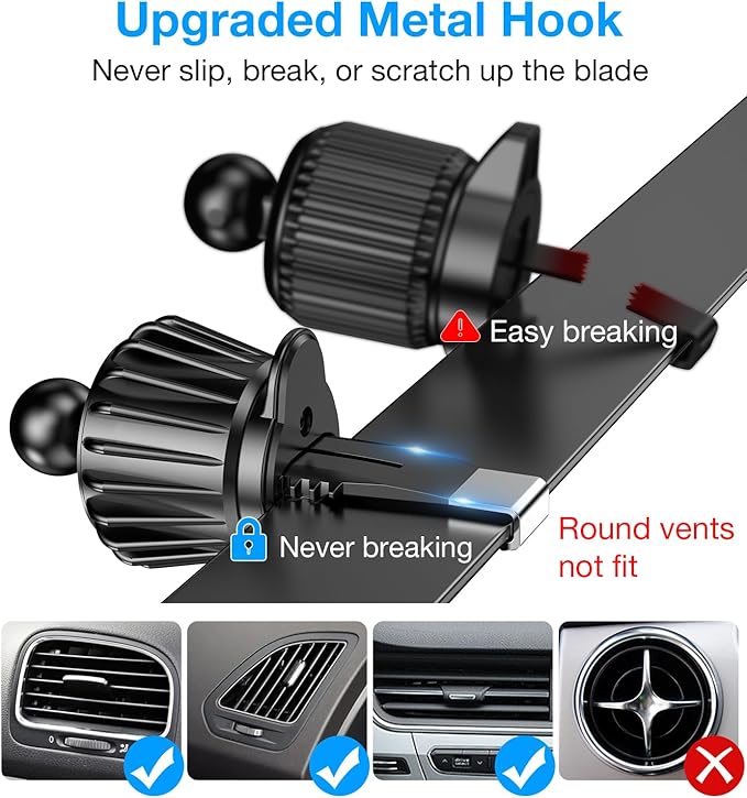 Coolpow for Magsafe Car Mount Charger【100% Stable】 15W Magsafe Car Charger Magnetic Phone Holders for Your Car Accessories for Women Men Gifts for Mothers Day Wireless Car Charger for iPhone 17 16 15