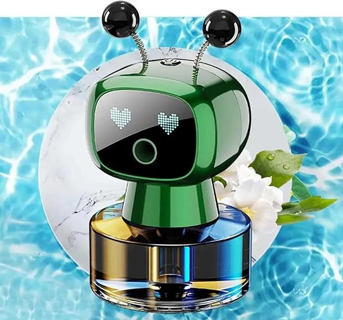 AI Car Robot Aromatherapy Diffuser - Automatic Air Freshener Spray, Ideal Gift for Car & Perfume Lover (Blue Ocean)