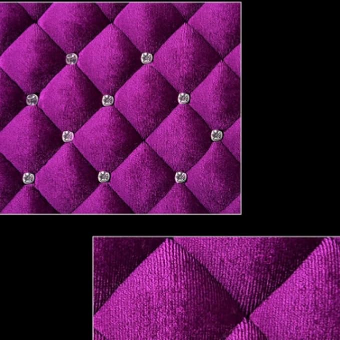 Bling Bling Car Armrest Cover Auto Center Console Protective Cover Luster Crystal Rhinestone Car Arm Rest Cushion Pad Car Interior Accessory (Purple 2)