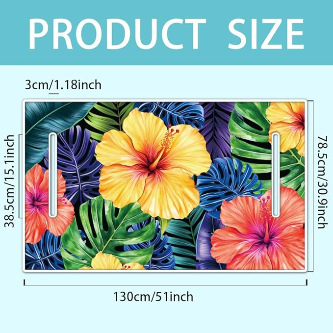 ORIGACH Tropical Flowers Golf Cart Seat Covers, Comfortable Cooling Golf Cart Blanket Towel, 100% Microfiber, Fits EZGO, Club Car, and More 2-Seat Golf Carts, 51x31inch