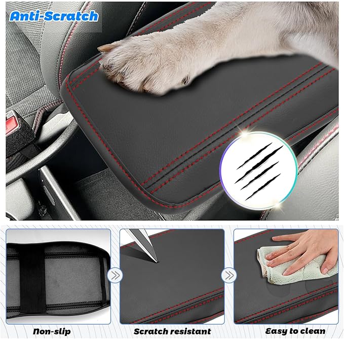 SHAOHAO for 2025 2026 Hyundai Kona Center Console Cover Fit for 2024 2025 2026 Hyundai Kona Accessories (SE, SEL, N Line, Limited Armrest Cover 2025 2026 Kona SX2 Arm Rest Cushion Soft Pad Protector