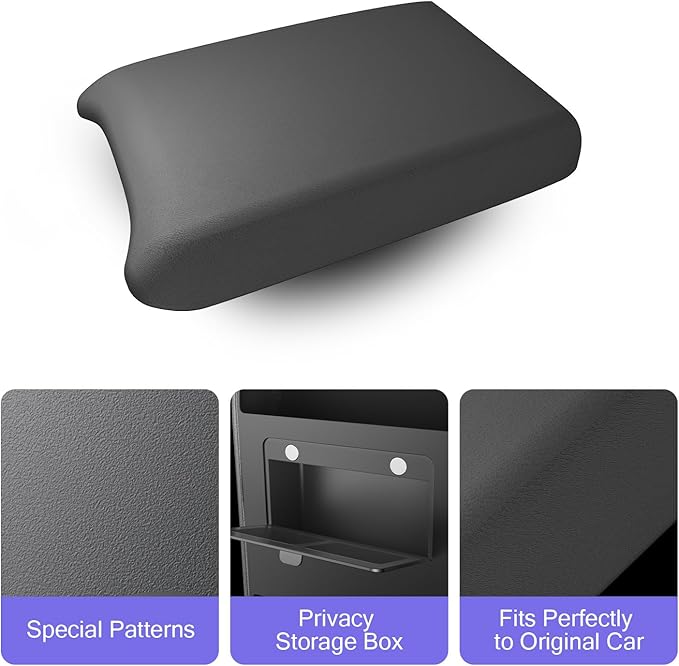 LUWU Center Console Cover Hidden Storage Box Compatible with 2026 Passport & 2023-2026 Pilot/Ridgeline Accessories Silicon Material Armrest Cover Center Console Hidden Organizer Box (2 in 1 Design)