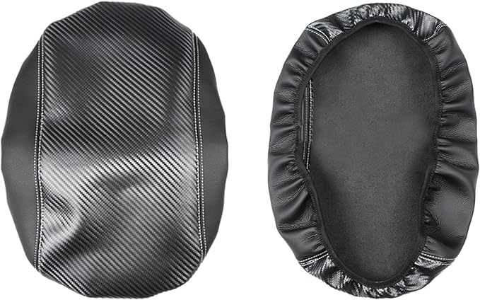 Center Console Cover Anti-Scratch Waterproof Leather Armrest Pad Protector Cushion for Dodge RAM 1500 2500 3500 2019 2020 2021 2022 2023 Interior Accessories(Carbon Fiber with Black)