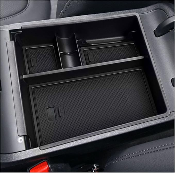 SXCY for 2023 2024 Hyundai Tucson/Santa Cruz Center Console Organizer for 2022-2024 Tucson NX4 / Santa Cruz Limited Armrest Console Tray 2024 Tucson Accessories ABS Armrest Console Storage(Black)