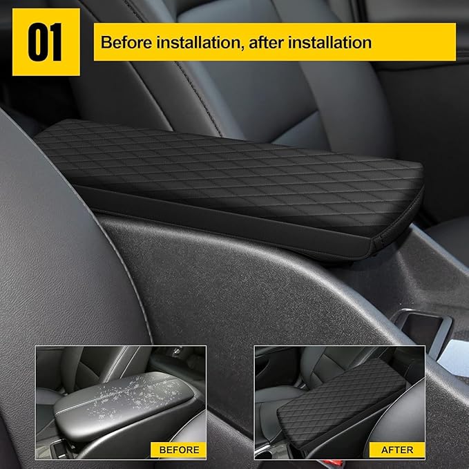 AOMSAZTO Console Covers for 2016-2025 Chevrolet Malibu Armrest Pad for Chevrolet Malibu Black