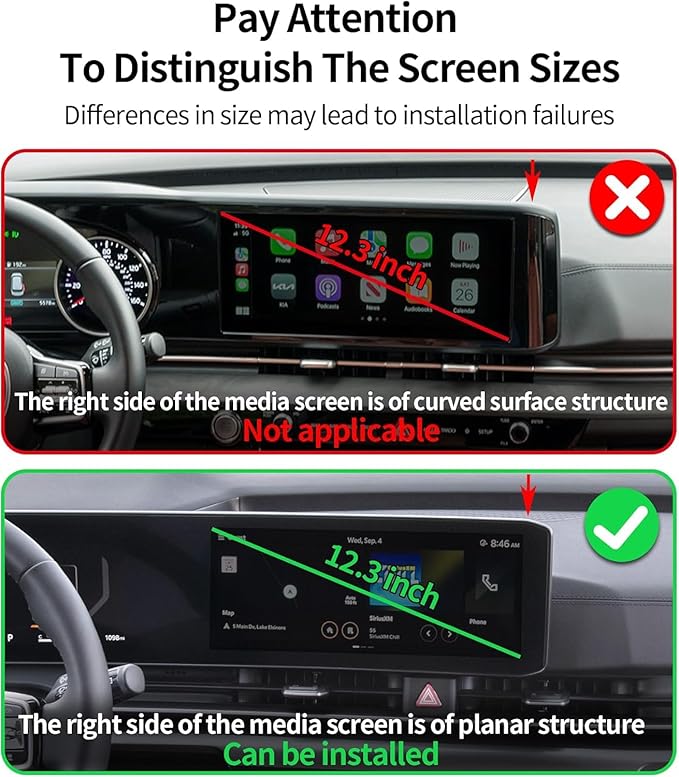 Car Phone Holder for 2025 2026 KIA Carnival/Carnival EV Accessories Apply to 12.3 Inch Touch Screen Fixed Clip Magnetic Cell Phone Mount Hands-Free 360 Degree Rotation