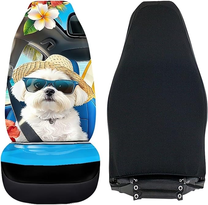 Yorkshire Terrier Car Seat Covers Front Seats 2 Pcs Car Seat Covers for Front Seats Removable Automotive Accessories Protection Interior Accessories for Cars SUV Sedans