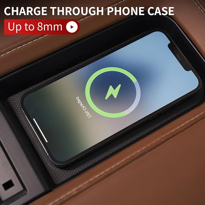 Xipoo Wireless Charger Compatible with 2014-2021 Toyota Tundra Wireless Charger Magnetic Charging Tray Pad Replacement for 2014-2021 Toyota Tundra Accessories