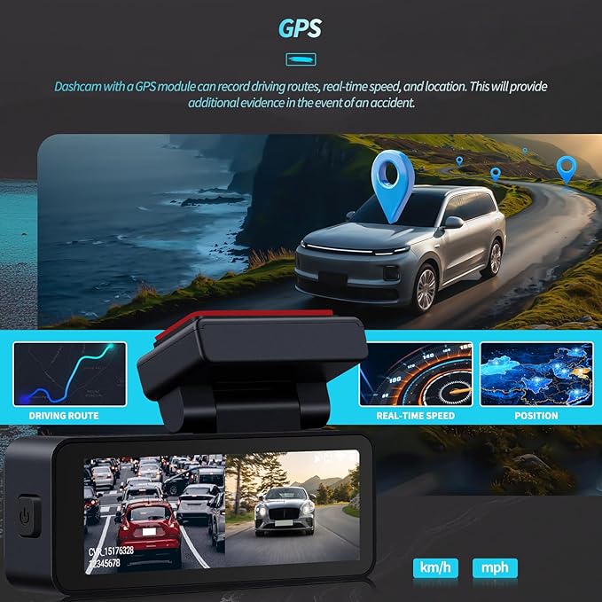 Mirror Dash Cam Front 4K+ Rear 1080P, 2 Channel HD Backup Camera Detection with Color Night Vision, 3.16" IPS Touch Screen, Loop Recording, G-Sensor, Wide Angle, Reserve Assist Fit for All Cars