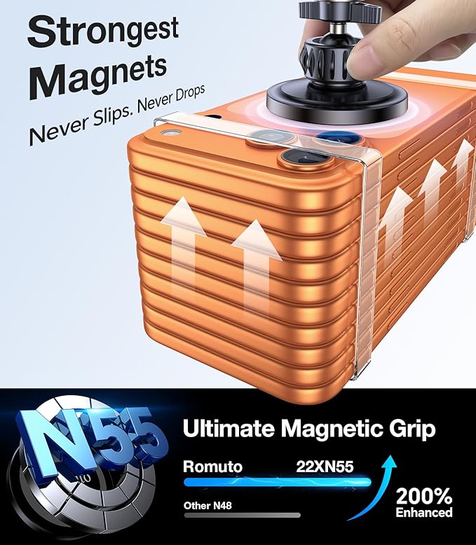 Romuto for MagSafe Car Mount Vent【Strong Magnets】 Magnetic Phone Holder for Car Phone Holder Magnetic Phone Mount Air Vent Clip Cell Phone Holders for Your Car Mount for iPhone 17 Pro Max 16 15 14 13