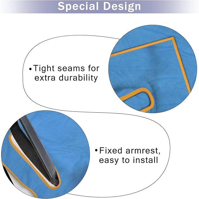 Golf Cart Seat Covers, Lake Blue Golf Cart Seat Towel Blanket for All EZGO, Club Cars, Icon and More 2/4-seats Cart, 100% Microfiber, Essential Golf Cart Accessories, 51'' x 31''