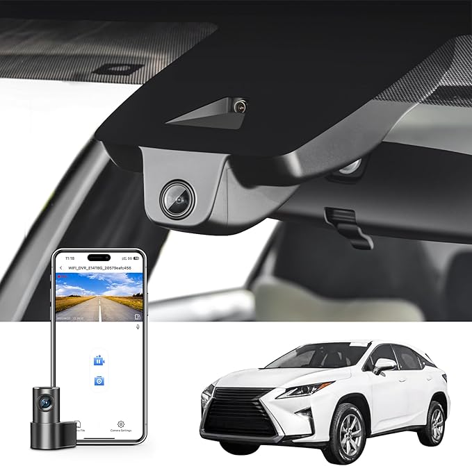 Mangoal Front 4K & Rear 1080p Dash Cam Custom for Lexus RX 2018 2019 2020 2021 2022 (Model B),RX 350 450h 350L F Sport Luxury,OEM Look, UHD 2160P Video,Parking Mode, WiFi & App,128GB Card