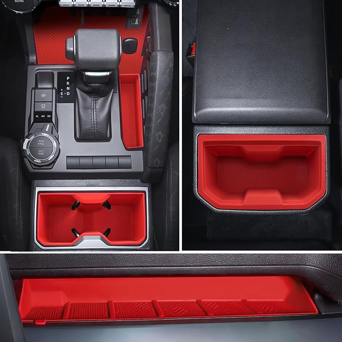 Interior Silicone Liner Insert Custom Fit for Tacoma 2024-2026, Silicone Organizer Tray for Tacoma Gen 4th Double Cab only - Fully Covered - for Tacoma Accessories