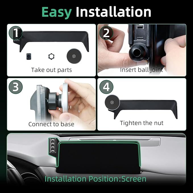 Car Phone Holder for Mazda CX5 (2021-2024 2025,10.25"),MagSafe Car Mount Charger,Magnetic Phone Holder,15W Wireless Charging,Screen Phone Holder,360° & Hands Free,2023 2022 CX-5 Interior Accessories
