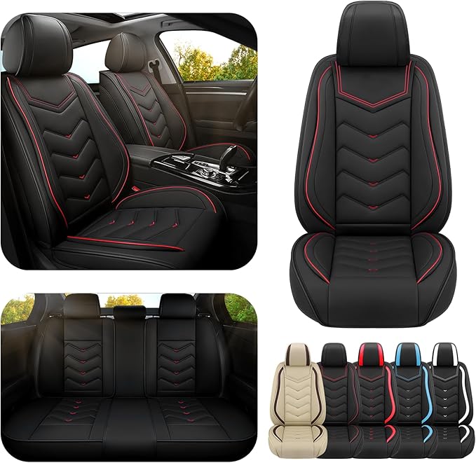 Car Seat Covers for Lexus ES 350 2007-2026, Premium Nappa Leather Car Seat Cover, Stylish Sport Seat Covers， Automobile Seat Cover Sets.(Standard 5 Seats/Black)
