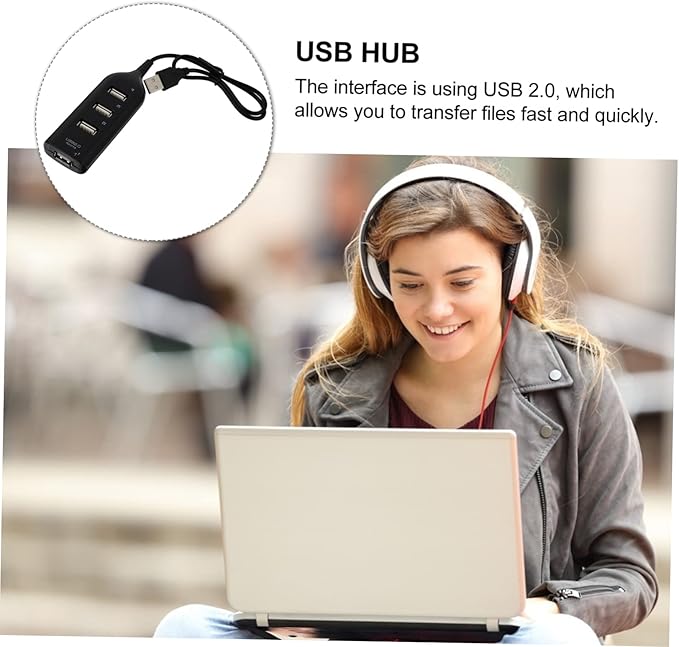 Angoily 1Pc USB Hub Port USB Splitter Portable USB Expander for Laptop High Speed Data Transfer Compatible with Keyboard Mouse Tv USB Hub for Extra Ports