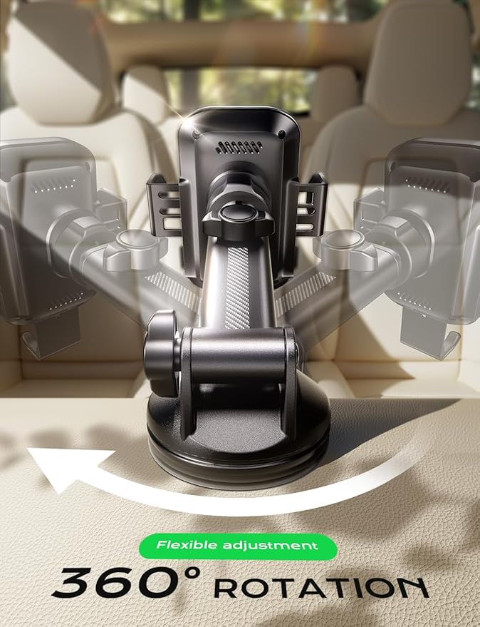 Wireless Car Charger,15W Fast Charging Auto Clamping Phone Holders for Your Car Compatible with iPhone 16/15/14/13, for Samsung Galaxy S24 Ultra S23 S22 S21, S20, S10+ (Black)