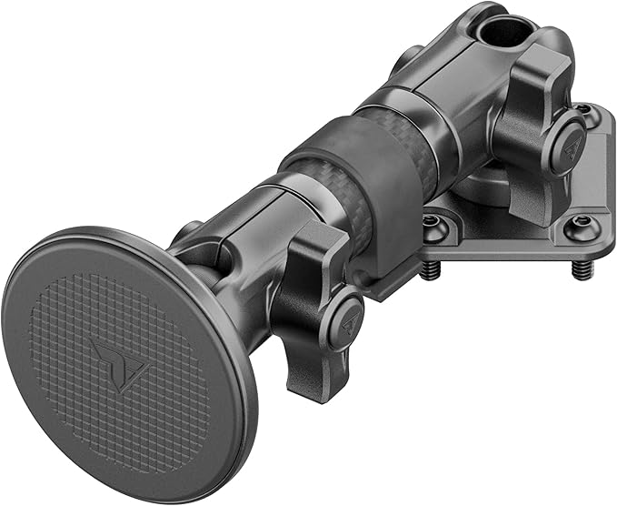 Tackform All Metal Dash Mount Magnetic Phone Holder - Compatible with MagSafe, 2024-2025 Jeep Wrangler JL, 4xe, & Gladiator JT | Carbon Fiber Arm | Compatible with iPhone, Galaxy, More | Black