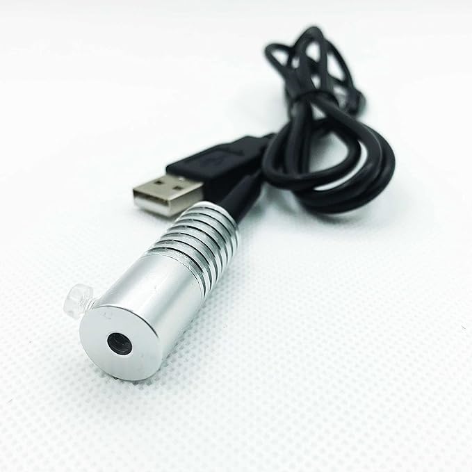 Side Glow Fiber Optic USB Light Source Illuminator Fiber lamp Light Source Guide Fiber LED Light Source 5V Fiber Small Light Source(Green, 4mm)