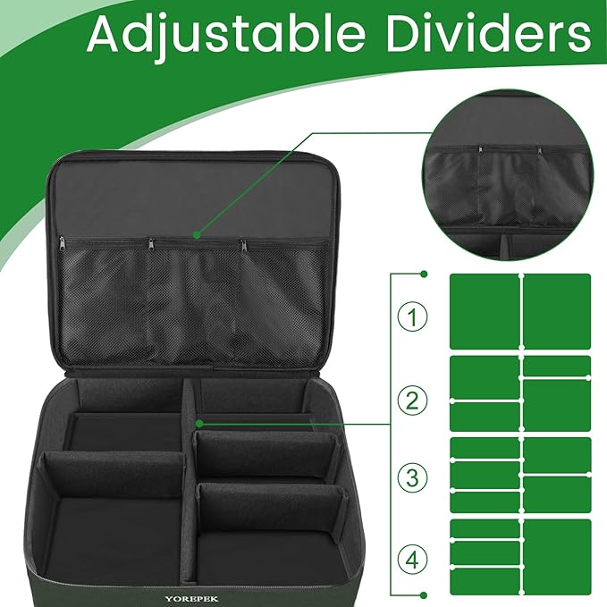 YOREPEK 2 Layer Golf Trunk Organizer, Golf Gifts for Men with Separate Ventilated Compartment for 2 Pair Shoes, Waterproof Car Trunk Locker for Balls, Tees, Clothes, Gloves, Gifts for Golfers