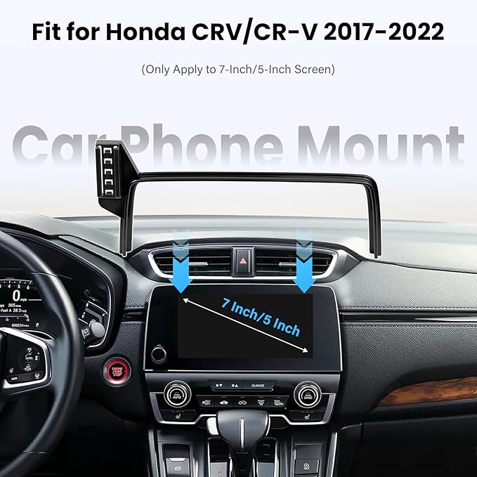 Car Phone Holder for 2017-2022 Honda CRV Accessories 5/7-inch Screen Fixed Clip, Magnet Cell Phone Mount Compatible with MagSafe 360° Rotation Phone Automobile Cradles