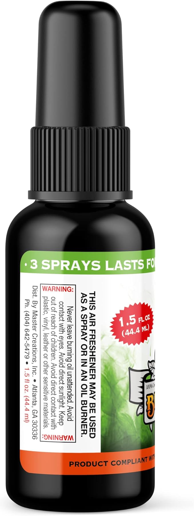 BluntPower (Kush, 1 Pack) Concentrated Air Freshener for Room and Car Spray - Oil-Based Diffuser Spray Bottle - Long-Lasting Bathroom Spray, Car Freshener, & Odor Eliminator Spray