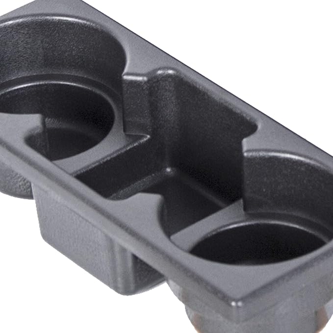 ECOTRIC Center Mini Cup Holder Armrest Console Compatible with 2006-2020 Dodge Charger Police Black Upholstered Middle Cover Storage Box pad Lid Kit Replacement Organizer