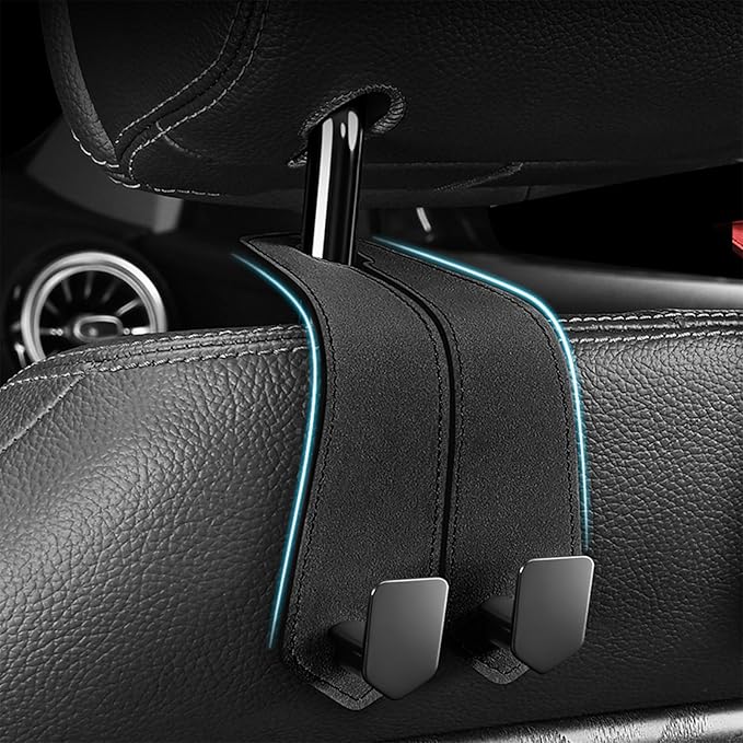 Car Seat Gap Filler, Seat Gap Organizer with Phone Holder, Car Seat Accessories, Car Organizer Fit Car SUV Truck, 2PCS Seat Gap Filler and 2 Pack Car Purse Hook
