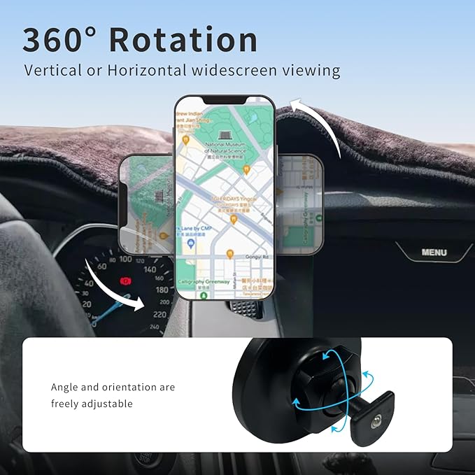 Car Phone Mount for Ford Focus MK3/MK3.5 (2012–2018) RS/SE/ST,MagSafe Compatible Magnetic Phone Holder with 360° Rotation,Firm & Stable Grip,Custom Vehicle-Specific Accessory Optimized for Ford Focus