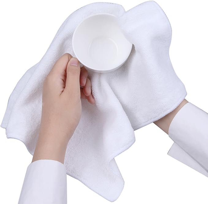 CARTMAN 16 x 24 Inch, 12 Pack, 350GSM Premium Microfiber Cleaning Cloths, Non-Abrasive, Reusable and Washable, All Purpose Cleaning Towels for Car Wash, Home Cleaning