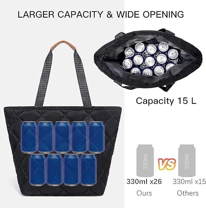 Insulated Cooler Bag Reusable Grocery Tote Bags Transport Large Lunch Box for Women