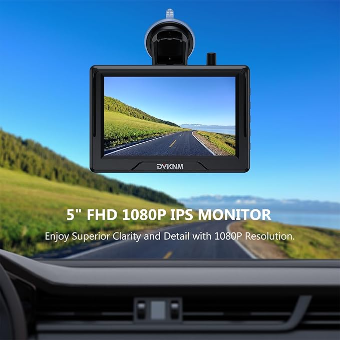 Wireless RV Backup Camera System for Furrion Pre-Wired RVs Truck Trailer, FHD 1080P 5" IPS Monitor with 1 Rear & 2 Side View Cameras, Loop Recording Night Vision IP69 Waterproof Plug & Play F5-3