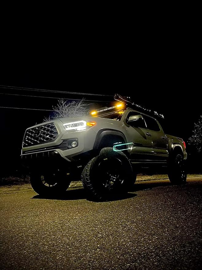 Willpower 49 inch LED Light Bar Single Row White Amber Dual Color 270W Off Road Light Bar Spot Flood Combo LED Work Light Truck UTV 4x4 Cars SUVs ATVs Boats Fog Driving Light with Wiring Harness kit