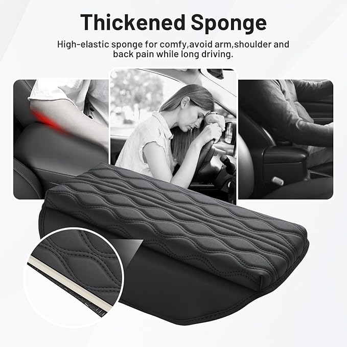 Autorder Center Console Cover for Kia Sportage 2023-2026 Accessories Armrest Cushion Cover Nappa Leather Middle Console Covers Sportage Console Cushion Pad Anti-Scratch