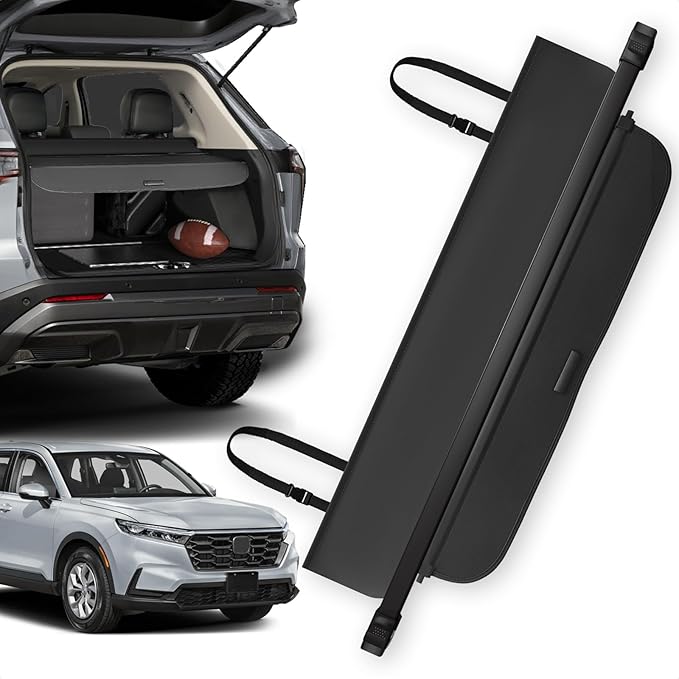 Trunk Cargo Cover for Honda CRV 2026-2023, Anti - Peeping Retractable Security Shade for Privacy, with Canvas Ends, CRV Accessories