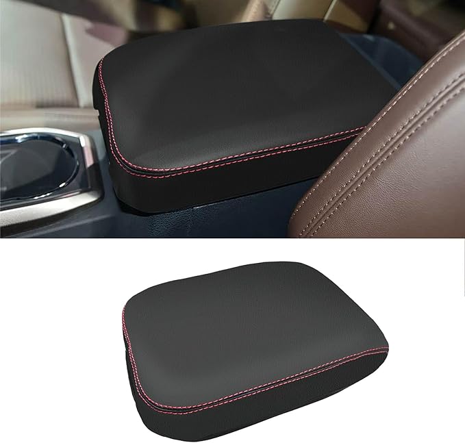 Compatible with Center Console Armrest Cover for Toyota Tacoma 2016-2023 Leather Arm Rest Storage Box Lids Cushion Protector Pad