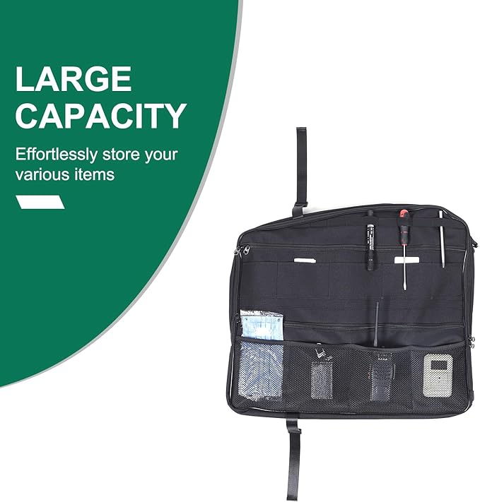 Roof Organizer Bag Storage for Hummer EV Accessories Sunroof Rooftop Panel Waterproof Foldable Heavy Duty Hardtop Cargo Carrier Bag Overhead for Hummer EV SUV Pickup 2022-2025 2026 (Rear Roof-Left)