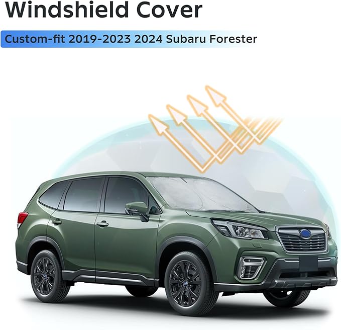 INSAUTO for Forester SUV Windshield Sun Shade Car Sunshades, Custom-fit 2019-2023 2024 Subaru Forester Windshield Cover Front Window Sun Visor Shield Keep Vehicle Cool Interior Accessories