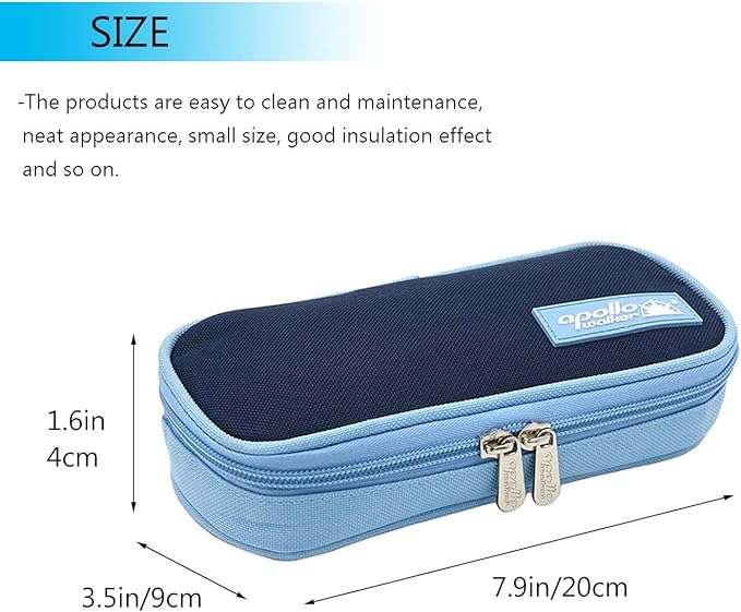 Goldwheat Portable Insulin Cooler Travel Case Diabetes Medication Organizer Medical Cooler Bag with 2 Ice Packs