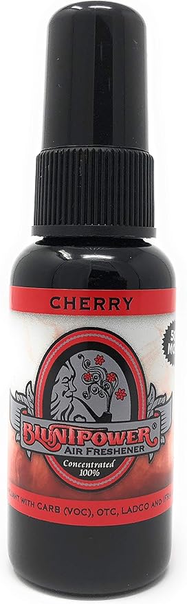 BluntPower (Cherry, 1 Pack) Concentrated Air Freshener for Room and Car Spray - Oil-Based Diffuser Spray Bottle - Long-Lasting Bathroom Spray, Car Freshener, & Odor Eliminator Spray