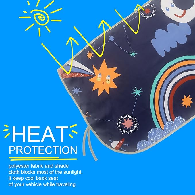 Car Window Shades for Side Windows Baby and Kids,Car Back Window Sun Shade Covers,Strong Magnetic Sunshades Curtains for Truck,27.5" x 19.5" (Starry Sky)
