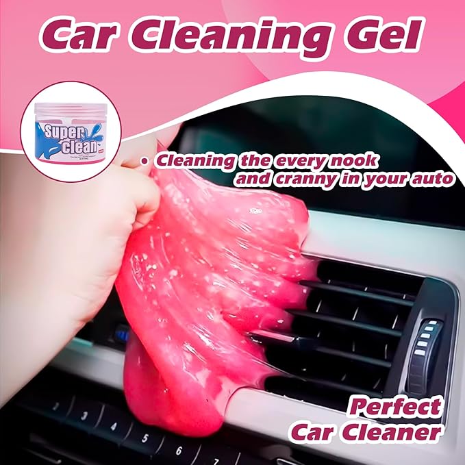 x xotic tech 2Pack Cleaning Gel for Car Putty Detailing Car Interior Slime Cleaning Mud Auto Detailing Tools Kits Keyboard Cleaner Valentines Day Gifts for Men Women Pink Blue (320g/11.2oz)