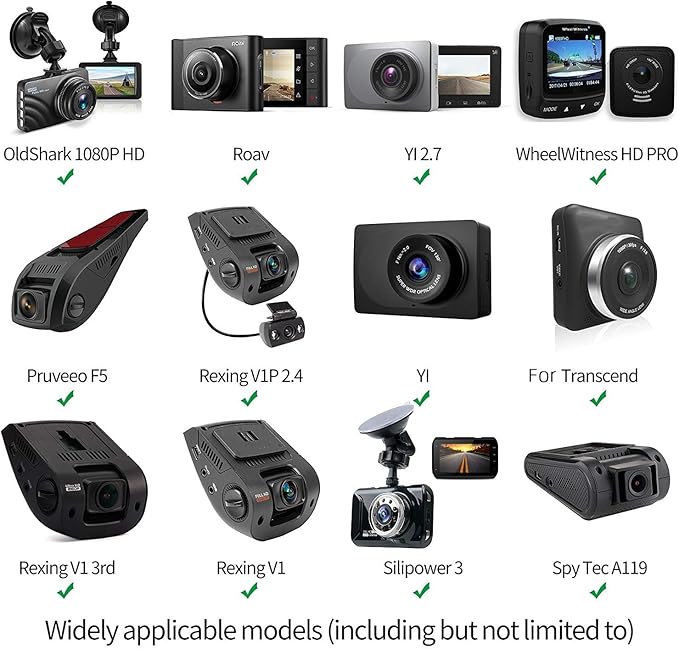 Dash Cam Suction Mount - Windshield & Dashboard Suction Cup Mount Holder/w Various Joints for Yi/Rove/Rexing/Falcon/Old Shark/VANTRUE/KDLINKS/WheelWitness/...(On-Dash Cameras Suitable)