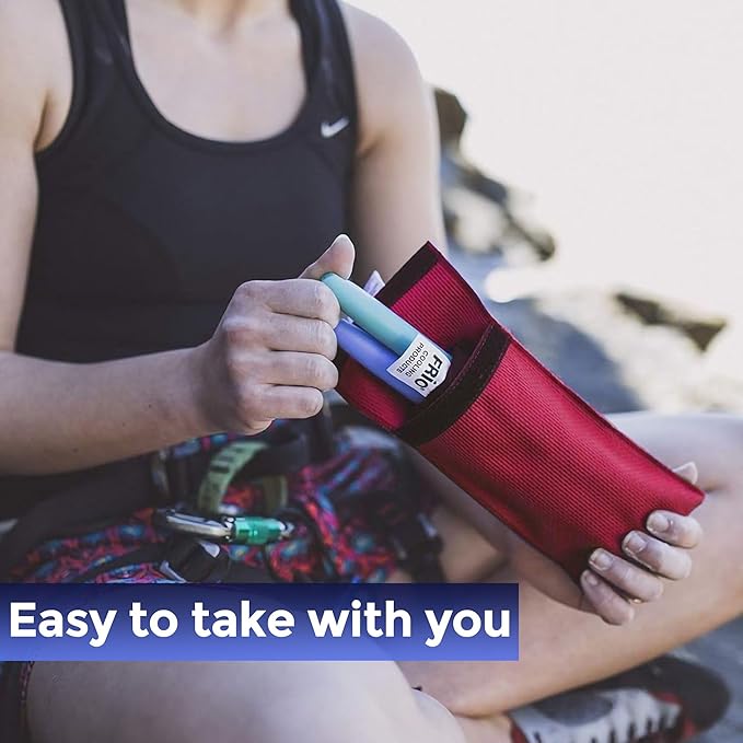FRIO Cooling Wallet - Insulin Cooler for 45+ Hours of Stress Free On The Go - Red - Duo