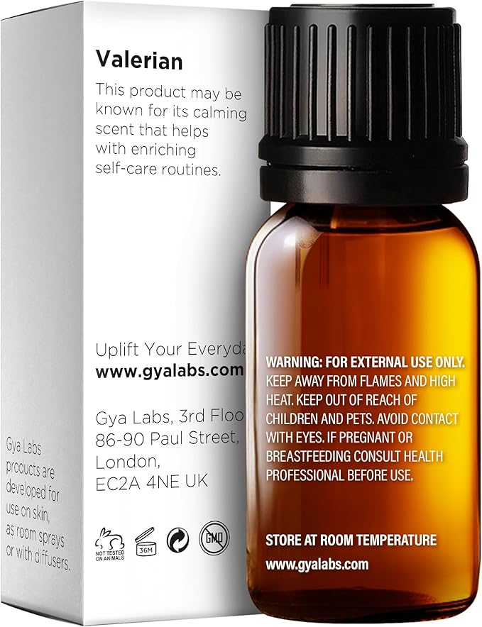 100% Pure Valerian Essential Oil - 0.17 Fl Oz - Valerian Oil for Hair, Skin, Diffuser, Aromatherapy & DIY Candle Making Scent