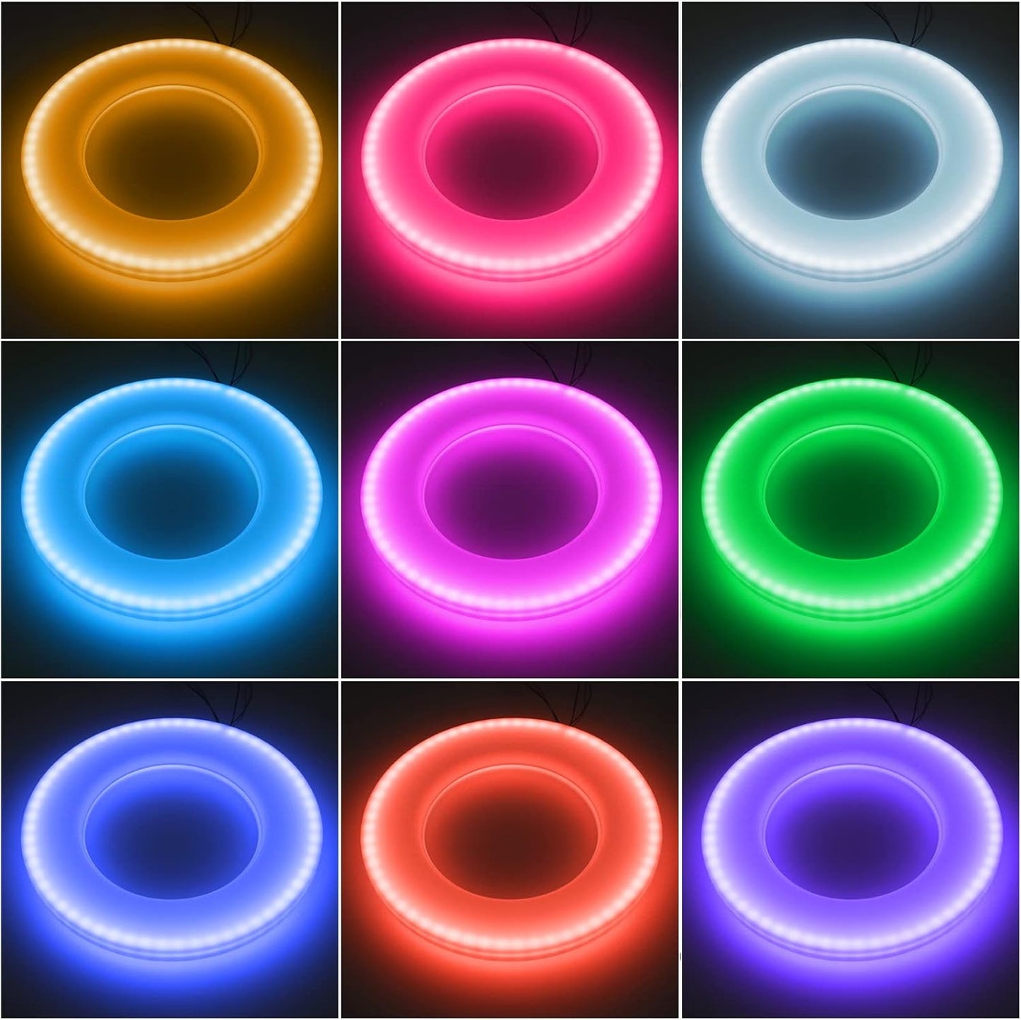 RGB Door Horn Light*1(5.9inch+ line 19inch*1), which fit for RGB Main Controller Connects and sub-Controller kit (not Including), Not Applicable dreamcolor 5 in 1(Single Controller)