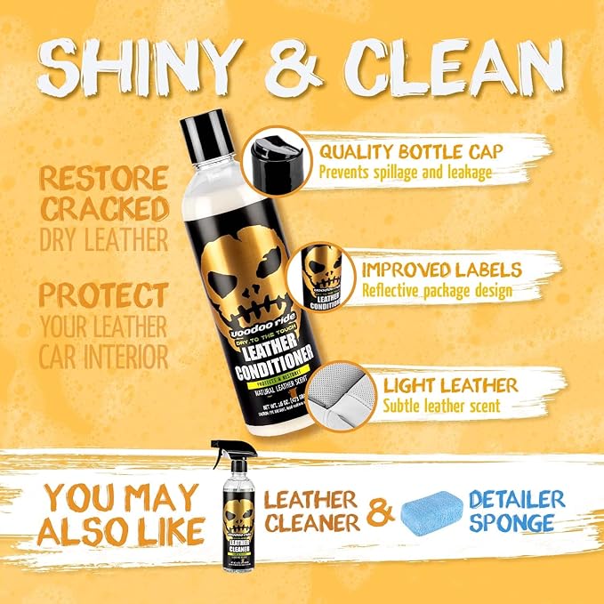 Voodoo Ride ® VR-1010 Leather Conditioner White Light Leather Scent 16oz