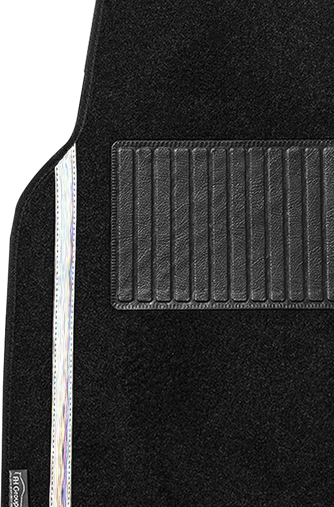 FH Group Universal Fit Car Floor Mats – All-Purpose Carpet Floor Mats & Protectors for Cars, SUVs & Trucks, Durable Automotive Carpet Mats, White & Black