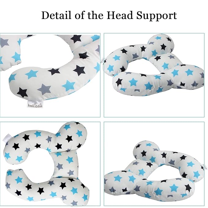 Baby Travel Pillow Toddler Head and Neck Support Pillow for Baby Pushchair,Car Seat,Travel(White)